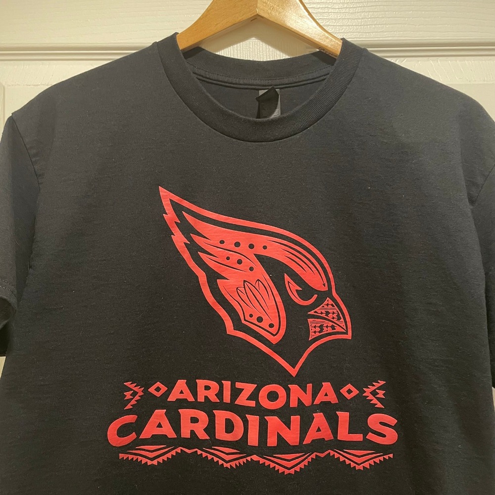 Arizona Cardinals Men's T-Shirt Large Black Cotton Blend Tribal Logo NFL Gildan